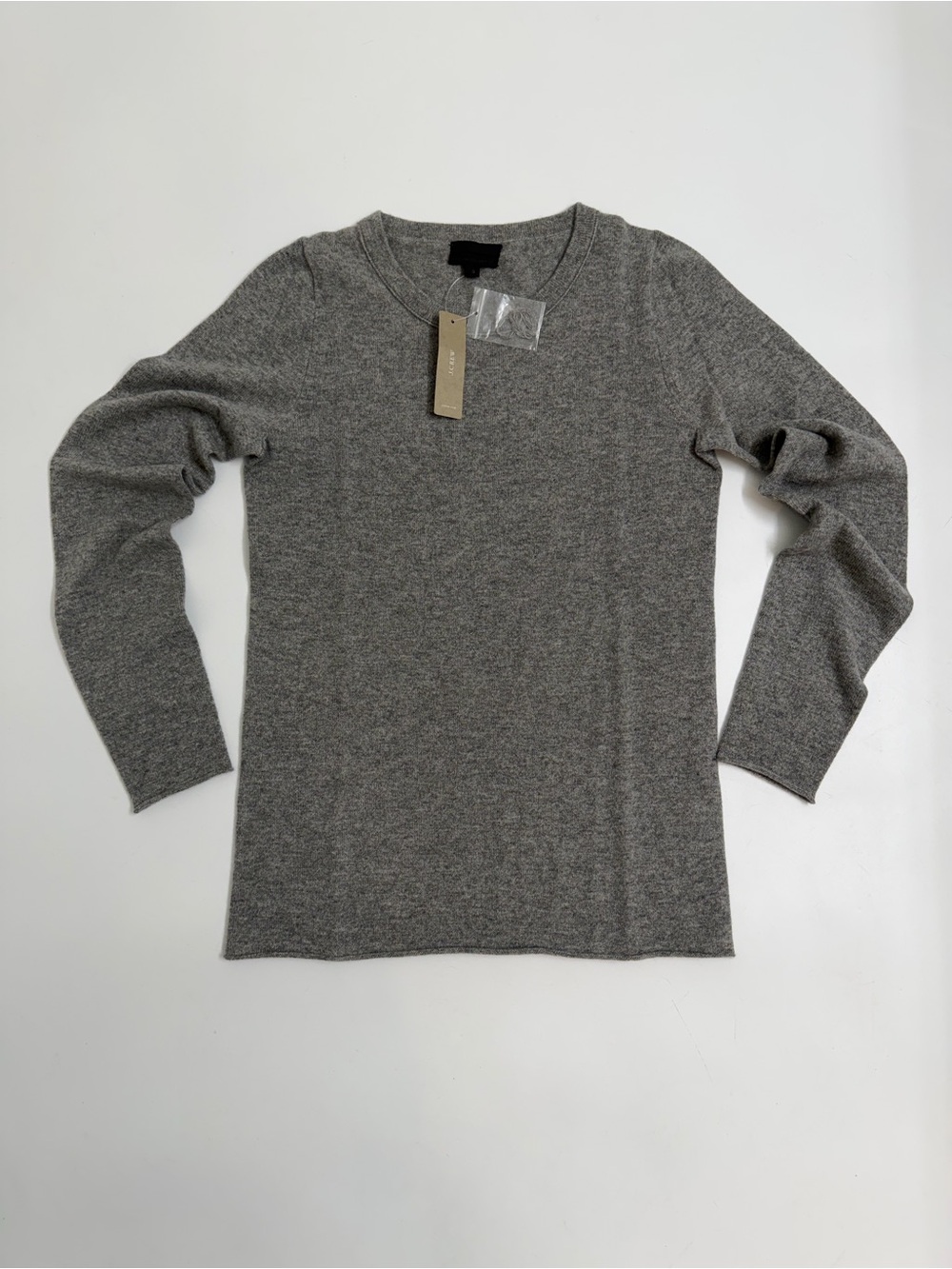 J.Crew Collection Italian Cashmere Gray Crewneck Sweater NWT Small